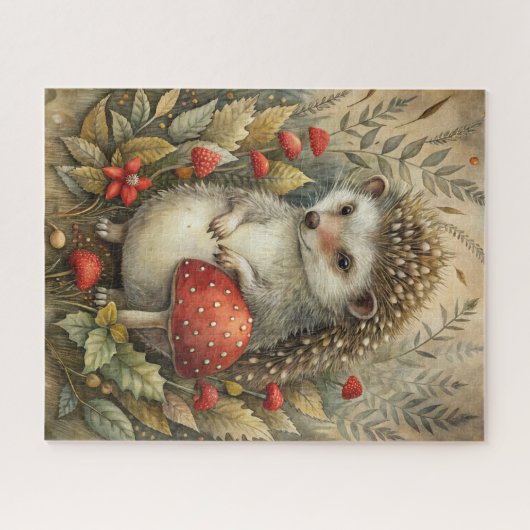 Ein Niedlicher Igel im Wald Puzzle (Horizontal)