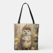 Ein Niedlicher Igel im Wald Tasche (Rückseite)