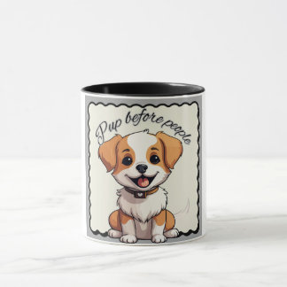 Ein niedlicher Kaffee für Welpen Tasse