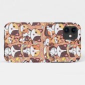 Ein niedlicher Katzenkatze-Patchelefon mit nahtlos Case-Mate iPhone Hülle (Rückseite (Horizontal))