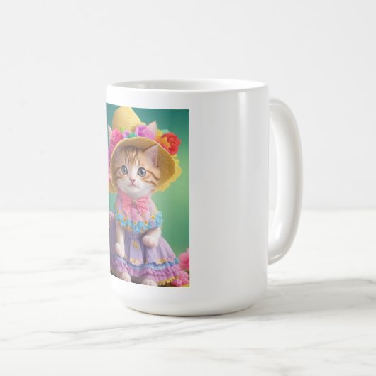 Ein niedlicher Katzensprung. Kaffeetasse (VorderseiteRechts)
