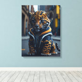 Ein niedlicher Kawaii winziger hyperrealistischer  Leinwanddruck (Insitu (Holzboden))