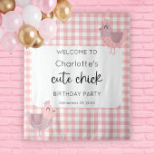 Ein Niedlicher Kick Peach Geburtstag Hintergrund Wandteppich