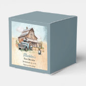 Ein Niedlicher kleiner Bauer Kinderdusche Danke Geschenkschachtel (Rückseite)