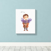 Ein Niedlicher kleiner Junge Leinwanddruck (Insitu (Holzboden))