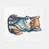 Ein Niedlicher kleiner Welpe Fleecedecke (Vorderseite (Horizontal))