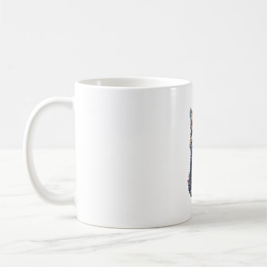 Ein Niedlicher kleiner Welpe Kaffeetasse (Links)