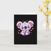 Ein Niedlicher Koala-Sticker Karte (Gelbe Blume)