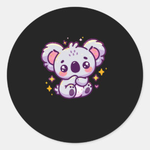 Ein Niedlicher Koala-Sticker Runder Aufkleber