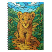 Ein niedlicher Löwengurt, digitale Kunst aus Buntg Notizblock (Vorderseite)