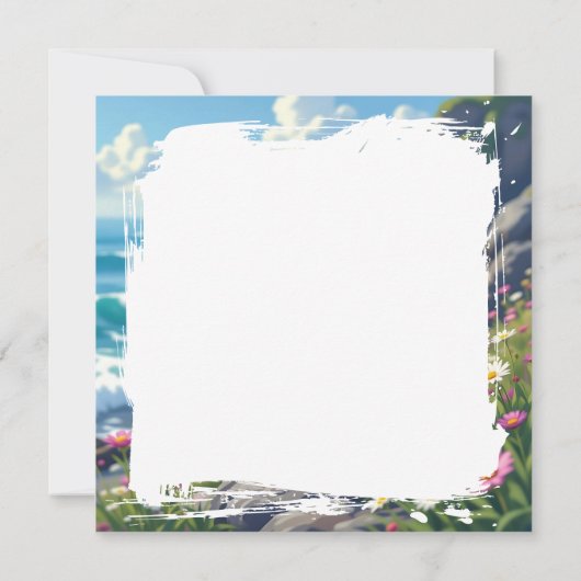 Ein Niedlicher Puffin am Ufer Mitteilungskarte (Rückseite)