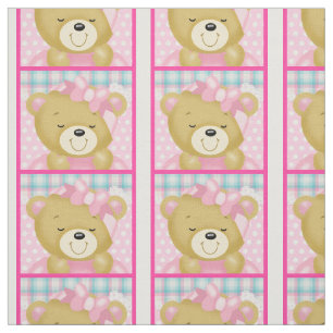 Ein Niedlicher, rosafarbener Bär Stoff