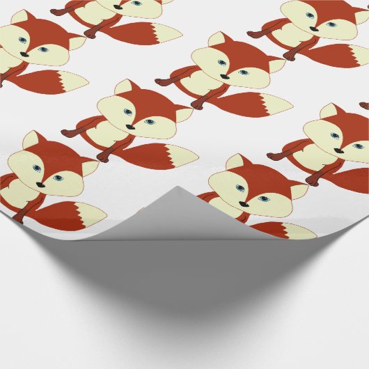 Ein niedlicher roter Fuchs Geschenkpapier (Ecke)