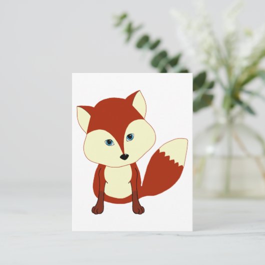 Ein niedlicher Rotfuchs Postkarte (Stehend Vorderseite)