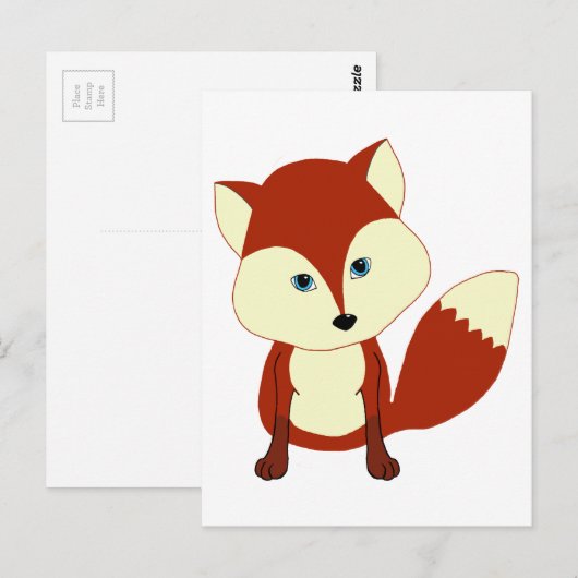 Ein niedlicher Rotfuchs Postkarte (Vorne/Hinten)