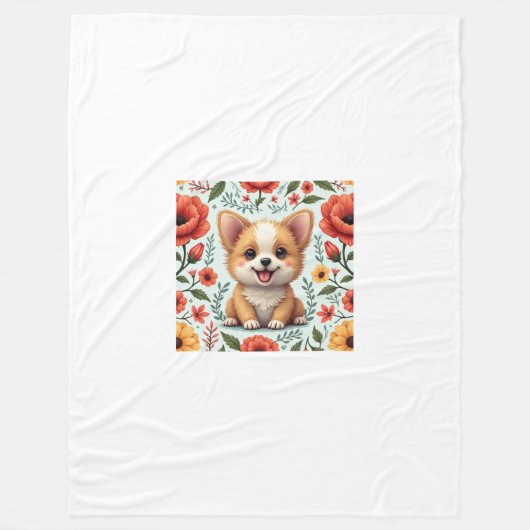 ein niedlicher Sherpa-Decken Fleecedecke (Vorderseite)