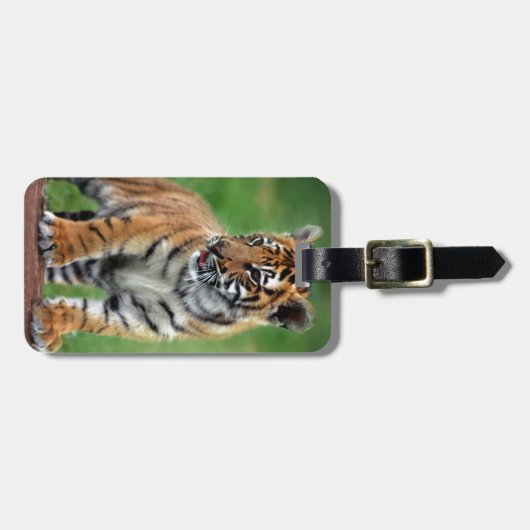 Ein niedlicher Tiger Gepäckanhänger (Vorderseite horizontal)