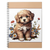 Ein Niedlicher und Hübscher Welpe in den wilden Bl Notizblock (Vorderseite)