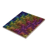 Ein niedlicher und lustiger Regenbogen Abstrakte T Fliese (Seite)