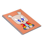 Ein niedlicher und stilvoller Bär mit Ohrstecher Notizblock (Rechte Seite)