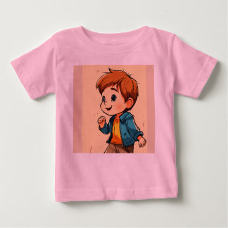 ein niedlicher unschuldiger Junge im Hemd für Baby Baby T-shirt