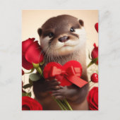Ein niedlicher Valentinstag Postkarte (Vorderseite)