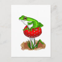 Ein niedlicher, von Hand gezogener Frosch auf eine