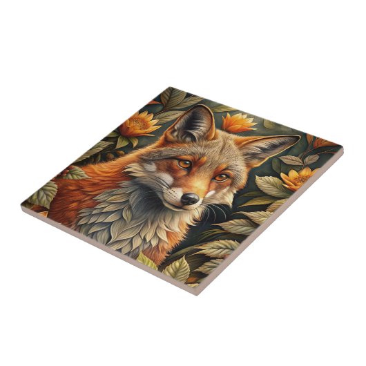 Ein Niedlicher Waldroter Fox Fliese (Seite)