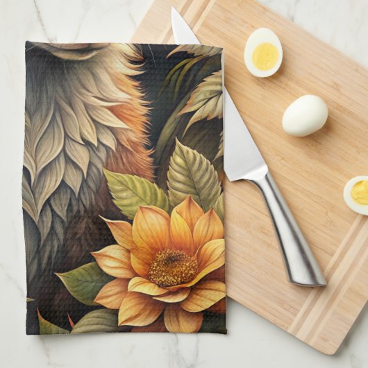 Ein Niedlicher Waldroter Fox Geschirrtuch (Viertel Falte)