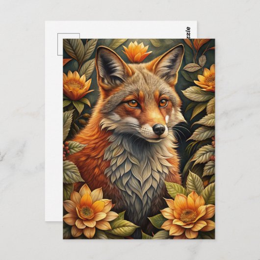 Ein Niedlicher Waldroter Fox Postkarte (Vorne/Hinten)