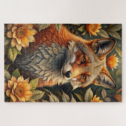 Ein Niedlicher Waldroter Fox Puzzle (Horizontal)