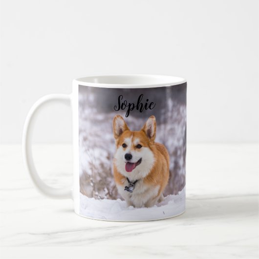 Ein Niedlicher walisischer Pembroke Corgi Frolckin Kaffeetasse (Links)