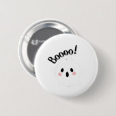 Ein Niedlicher, weißer Boo, Lässig Button (Vorne & Hinten)