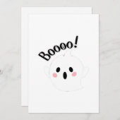 Ein Niedlicher, weißer Boo, Lässig Feiertagskarte (Vorne/Hinten)