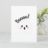 Ein Niedlicher, weißer Boo, Lässig Feiertagskarte (Stehend Vorderseite)