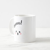 Ein Niedlicher, weißer Boo, Lässig Kaffeetasse (Vorderseite Links)