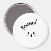 Ein Niedlicher, weißer Boo, Lässig Magnet (Vorderseite/Rückseite)