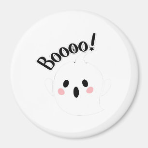 Ein Niedlicher, weißer Boo, Lässig Magnet