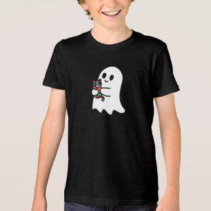 Ein niedlicher, weißer Geist mit einer niedlichen, Tri-Blend Shirt