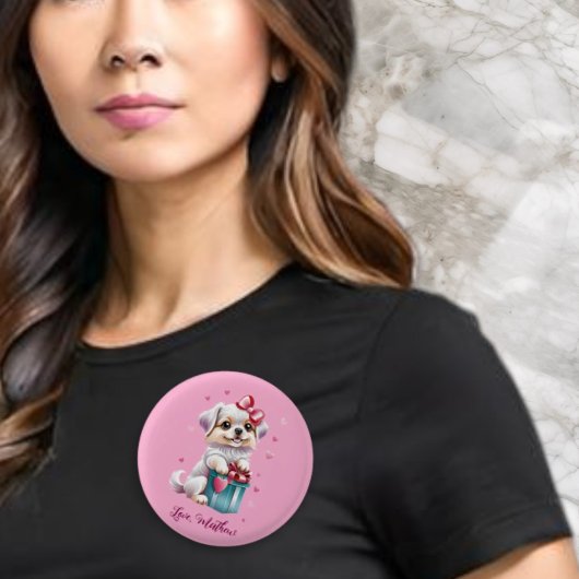 Ein niedlicher Welpe Button