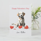 Ein niedlicher Welpe Feiertagskarte (Stehend Vorderseite)