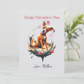 Ein niedlicher Welpe Feiertagskarte (Stehend Vorderseite)