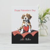 Ein niedlicher Welpe Feiertagskarte (Stehend Vorderseite)