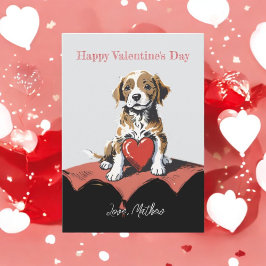 Ein niedlicher Welpe Feiertagskarte