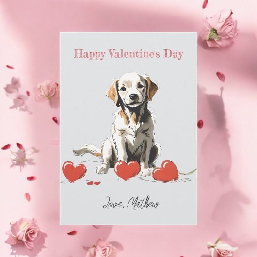 Ein niedlicher Welpe Feiertagskarte