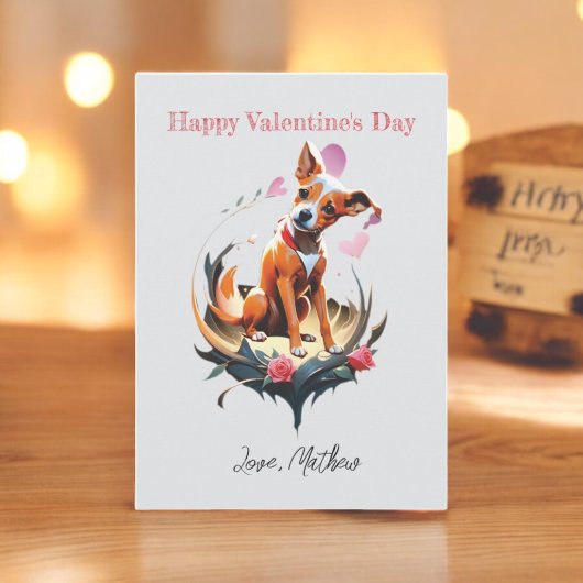 Ein niedlicher Welpe Feiertagskarte