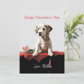 Ein niedlicher Welpe Feiertagskarte (Stehend Vorderseite)