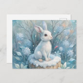 Ein Niedlicher Winterurlaub Postkarte (Vorne/Hinten)