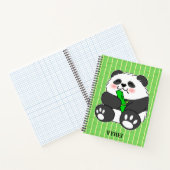 Ein Niedliches Baby Panda, das Bamboo Stalk isst Notizblock (Innenseite)
