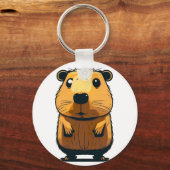 Ein Niedliches Capybara stehend nach oben und nach Schlüsselanhänger (Rückseite)